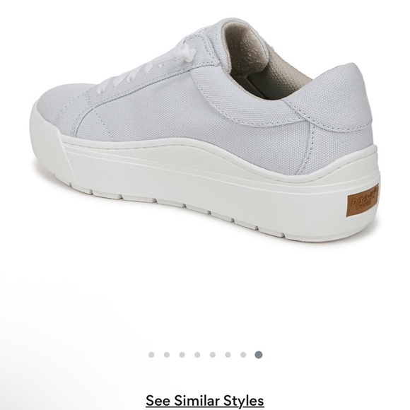 New NWOB Dr. Scholl's poweder blue Canvas slip on Sneakers shoes Sz 10 $100 - Picture 8 of 11